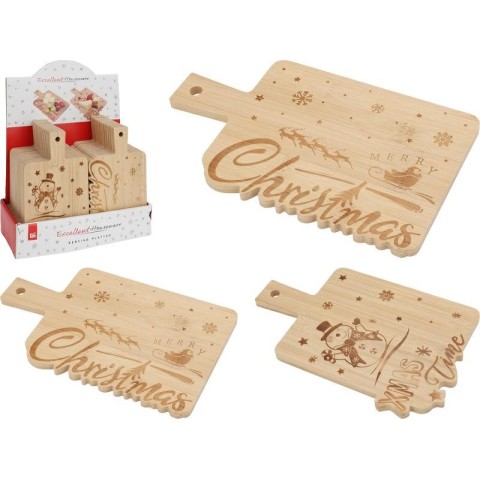 VASSOIO LEGNO XMAS 22X14CM 2AS